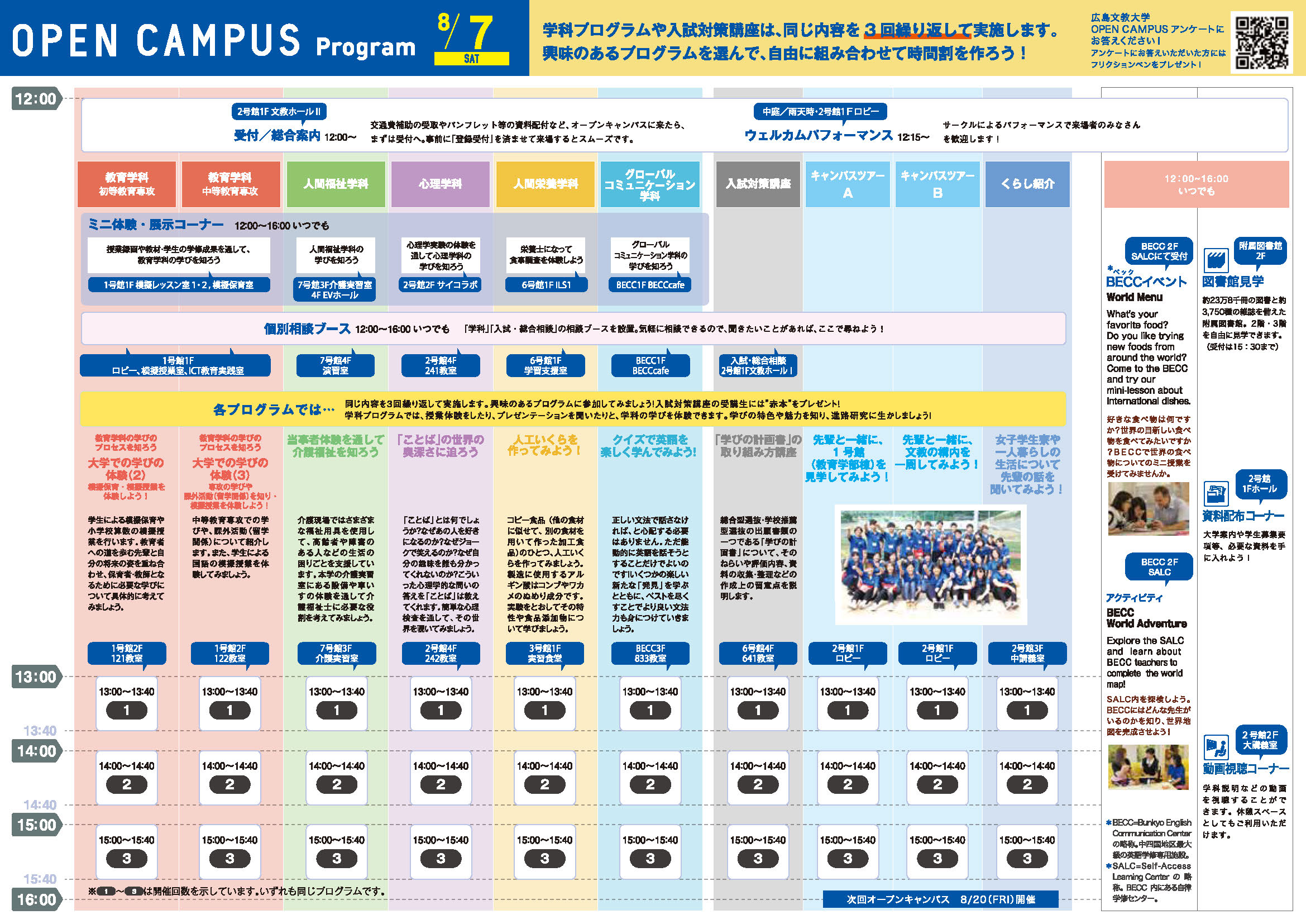 オープンキャンパス 広島文教大学